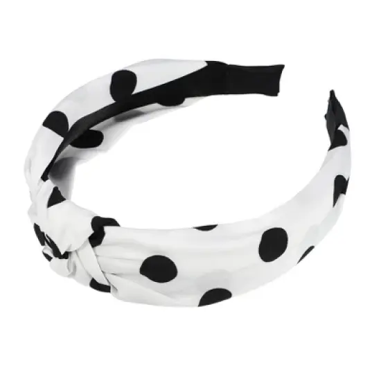 Unique Bargains Women's Polka Dot Knotted Headband 1 Pc image {6}