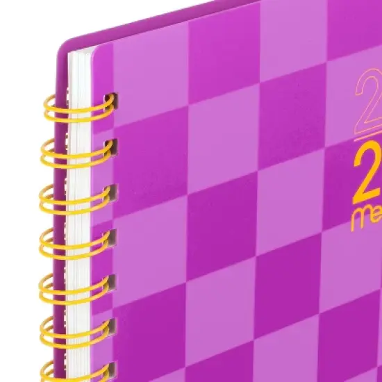 Mead 8.72"x6.02" 2025-2026 Small Color Pop Purple Check Planner image {7}