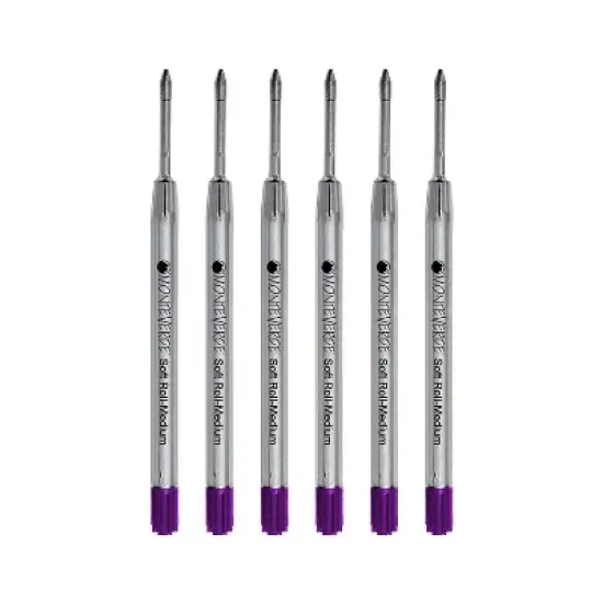 Monteverde Ballpoint Pen Refill Medium Point Purple Ink 6 Pack (P133PL) image {1}