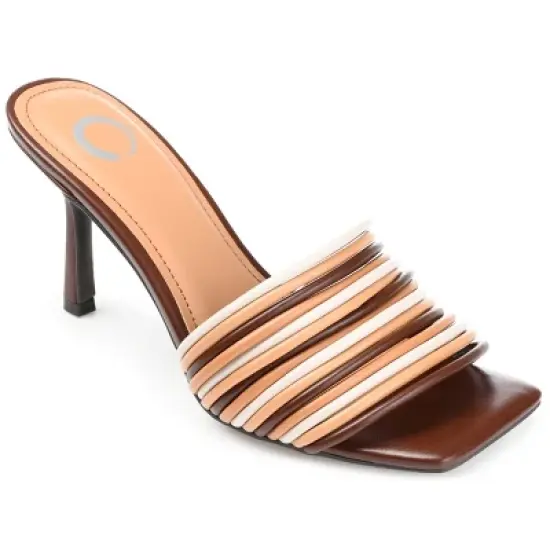 Journee Collection Womens Calliope Tru Comfort Foam Open Toe High Stiletto Pumps image {10}