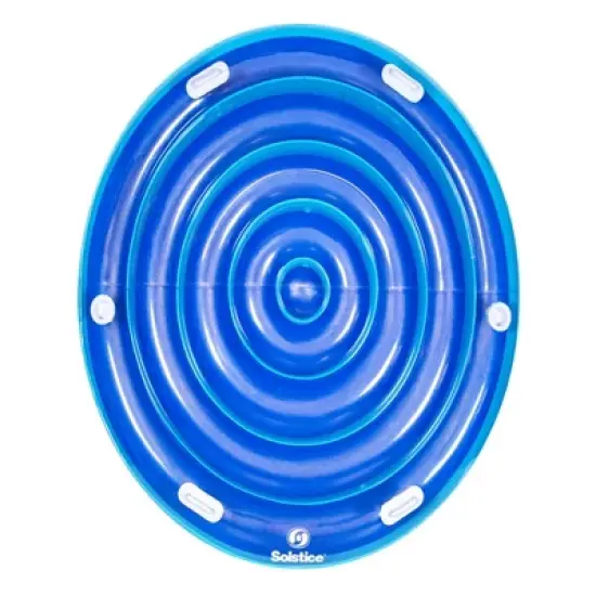 Swim Central Solstice Inflatable Round Jumbo Island Swimming Pool Raft Lounger - 84" - Blue image {1}