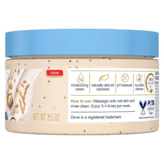 Dove Beauty Mini Body Scrub - Crushed Macadamia & Rice Milk - Trial Size - 3.5oz image {1}