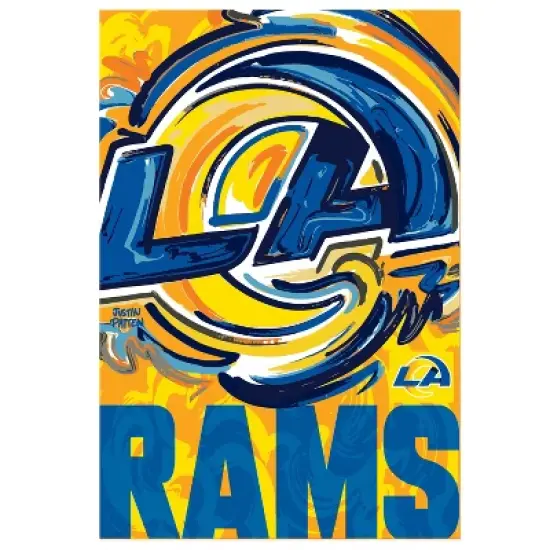 Evergreen NFL Los Angeles Rams Garden Suede Flag 12.5 x 18 Inches Indoor Outdoor Decor image {1}