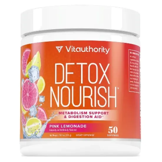 Detox Nourish Powder, Metabolism Support & Anti-Bloat Digestive Aid, Vitauthority, 300gm image {3}