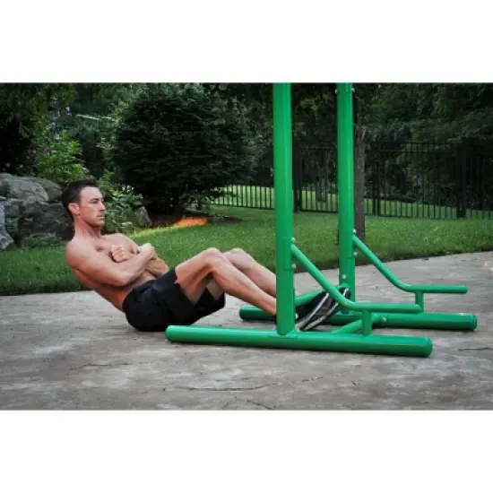 Stamina Products Outdoor Fitness Multi-Use Strength Training and Muscle Toning Power Tower for Complete Upper Body Workouts, Green image {4}
