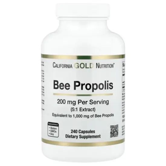 California Gold Nutrition Bee Propolis, 1,000 mg, 240 Capsules image {1}