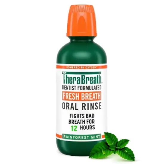 TheraBreath Fresh Breath Mouthwash Alcohol-Free - Rainforest Mint image {11}