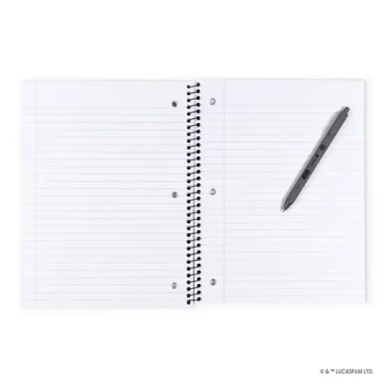 Yoobi Star Wars 1 Subject Notebooks 8"x10.5" Wide Ruled with Pen Darth Vader, School Supplies image {4}