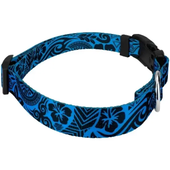 Country Brook Petz Deluxe Blue Polynesian Dog Collar and Leash image {2}