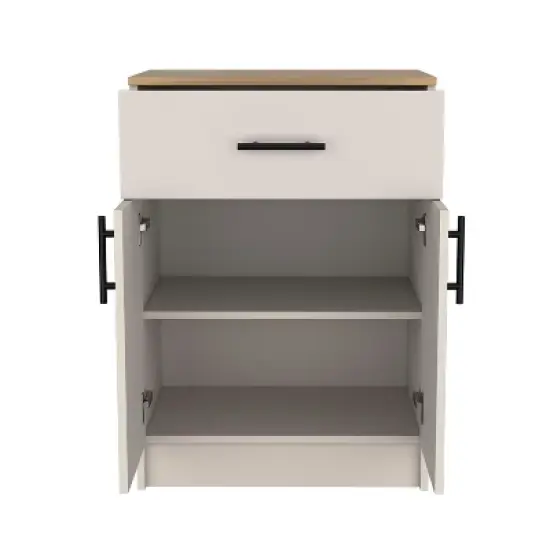 Depot E-Shop Pantry Organizer Cabinet 33" H, One Drawer, Two Interior Shelves, Two Doors image {5}