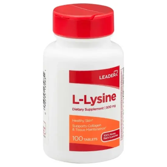 Leader 500 mg Tablets L-Lysine 100 ea image {7}