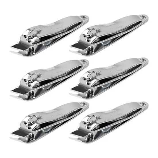 Unique Bargains Household Metal Slanted Tip Manicure Tool Pedicure Nail Clipper Cutter 6 Pcs image {8}