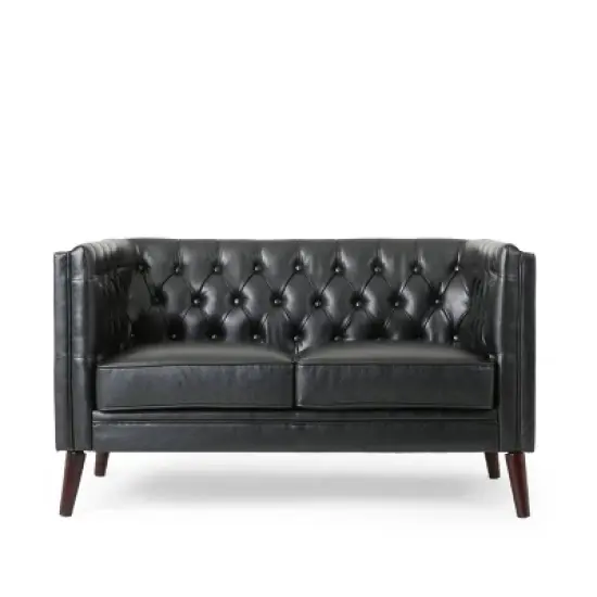 Holasek Contemporary Upholstered Tufted Loveseat - Christopher Knight Home image {10}