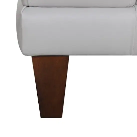 Wynne Genuine Leather Sofa Dove Gray - Armen Living image {7}