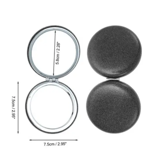 Unique Bargains Portable Round Makeup Mirror 1 Pc image {1}