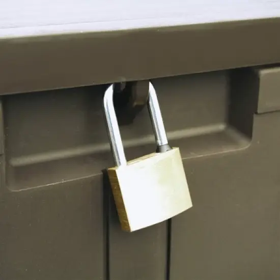 Ram Quality Products Large Outdoor Storage Deck Box Organizer Bin Waterproof Patio Furniture image {3}