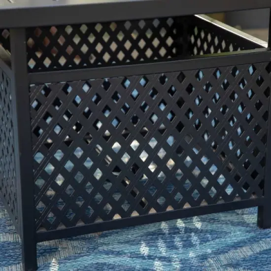 Patio Conversation Set with 360 Wicker Swivel Chairs & Side Table - Captiva Designs image {3}