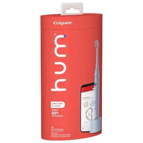 hum by Colgate Smart Electric Rechargeable Sonic Toothbrush Kit with Travel Case - Blue image {2}