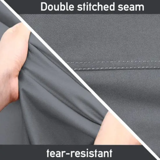 AKEfit Heavy Duty Outdoor Gray Furniture Cover Waterproof for Patio Round Table Chairs Set image {3}