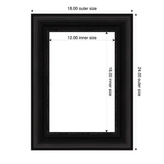 Amanti Art Parlor Black Framed Dry Erase Magnetic Board image {4}