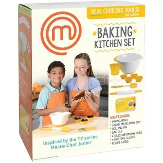 Jazwares MasterChef Junior Baking Kitchen Set - Kit Includes Real Cooking Tools for Kids and Recipes, 7pc image {1}