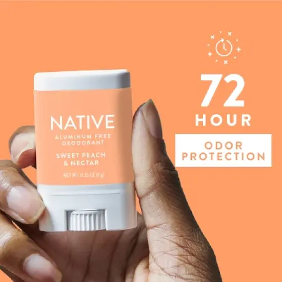 Native Aluminum-Free Deodorant - Sweet Peach & Nectar - Trial Size - 0.35oz image {3}