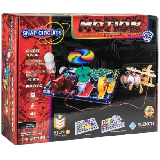 Snap Circuits Motion Science Kits: Educational STEM Toy for Grade 2, Includes Wires, LED, Switch, Base, Rubber Band image {1}