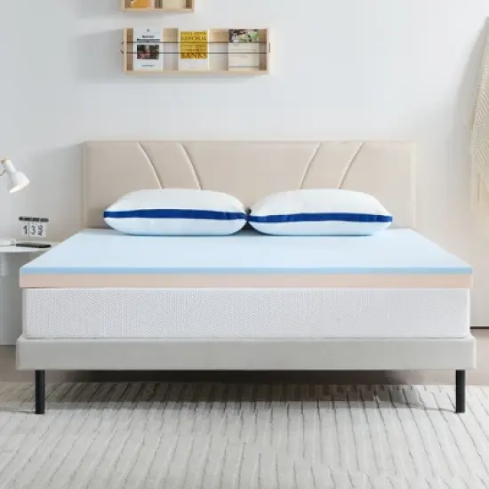 Twolike  2 Inch Green Tea  mattress  topper . image {7}