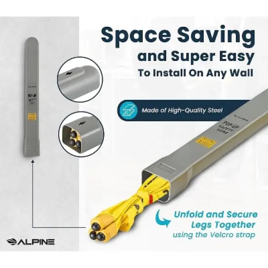 Alpine Industries Wet Floor Cone Sign 20"H Yellow 5/Pack (498-20-5pk) 498-20-5PK image {2}