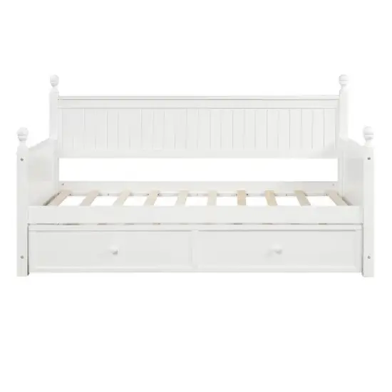 Twin Size Wood Daybed with Trundle Bed-ModernLuxe image {6}