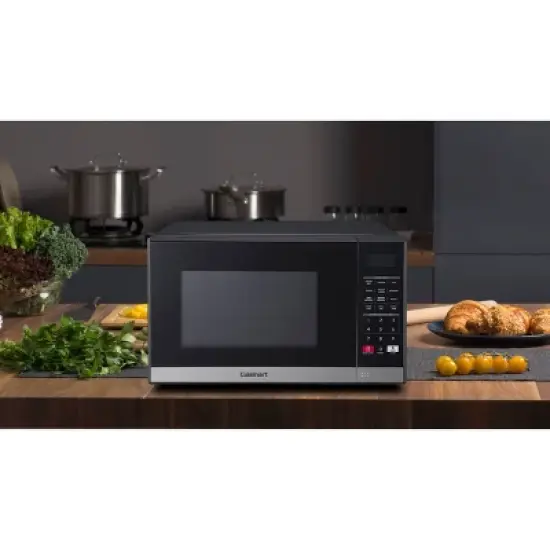 Cuisinart 1.2 cu ft Microwave Oven with Air Fryer: Countertop Convection, 1000W, Child Lock, 9 Programs, Black image {1}