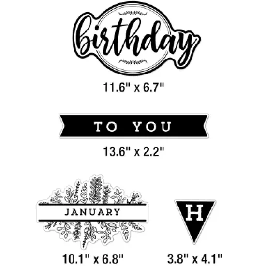 Carson Dellosa Education Farmhouse Birthday Bulletin Board Set (62 pieces) image {2}