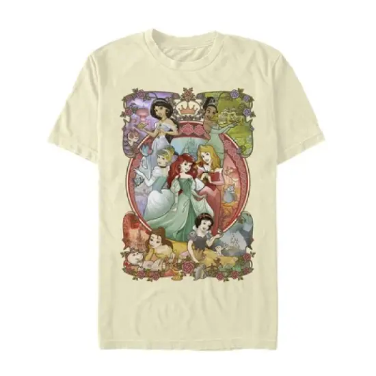 Men's Disney Princesses Vintage Collage T-Shirt image {5}