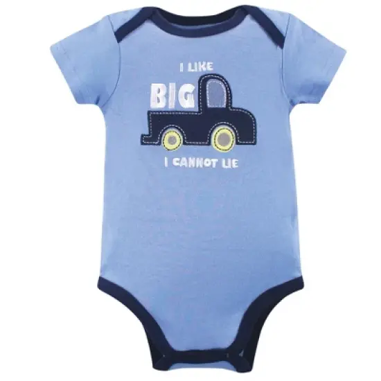 Luvable Friends Baby Boy Cotton Bodysuits 5pk, Trucks image {3}