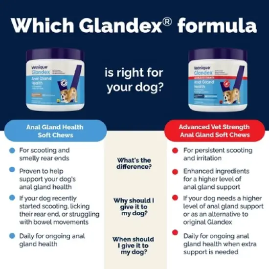 Vetnique Glandex Advanced Vet Strength Anal Gland Duck and Bacon Flavor Soft Dog Chews - 16.9oz/60ct image {5}