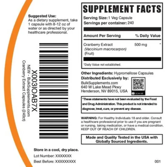BulkSupplements Cranberry Extract Capsules image {5}