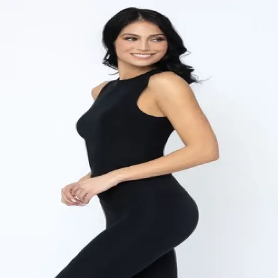 Yogalicious Jersey Fitted Mock Neck Tank Top image {1}