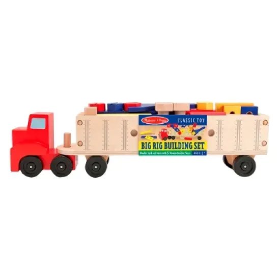 Melissa & Doug Big Rig Truck Wooden Building Set (22pc) image {1}