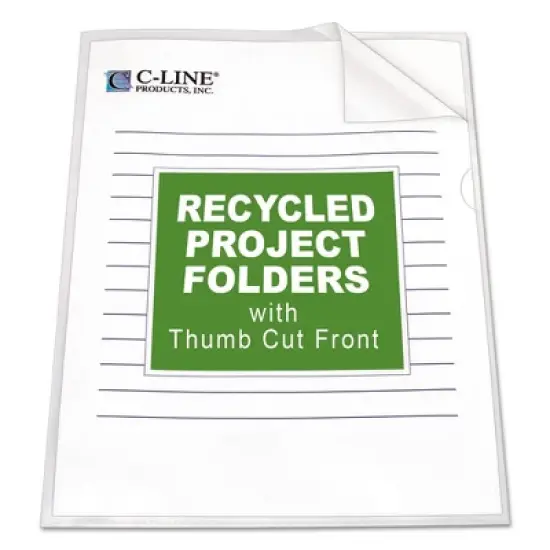 C-Line Poly Project Folders, Letter Size, Clear, 25/Box image {2}