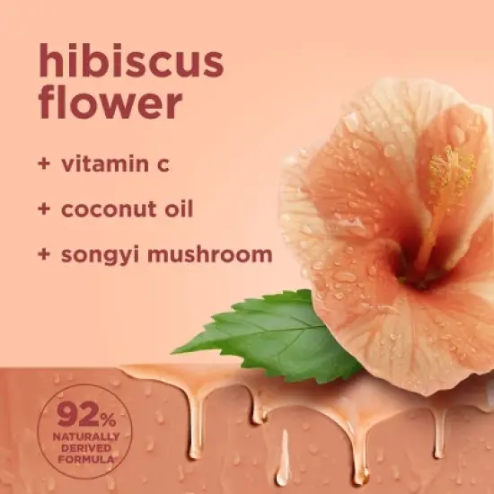 SheaMoisture Body Wash Glowing Radiance - Coconut & Hibiscus with Vitamin C & Songyi Mushroom Extracts  - 18 fl oz image {3}