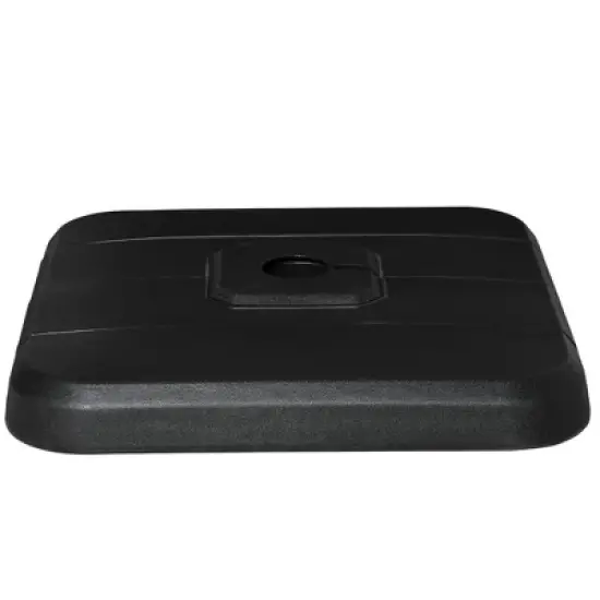 Outsunny 4 Pieces Square Patio Umbrella Base Stand, Outdoor Cantilever Offset Umbrella Weights, 198lb Capacity Water or 286lb Capacity Sand, Black image {4}