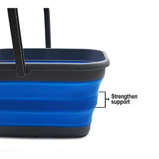 SAMMART 12L (3.1 Gallon) Collapsible Rectangular Handy Basket/Bucket image {14}