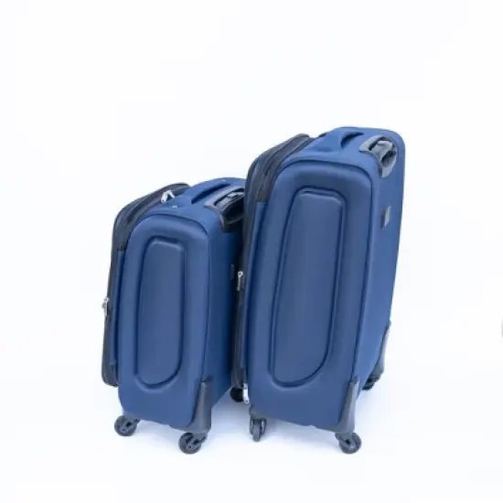Gulches (20"+24") Two-piece suitcase suitcase set Oxford trolley case without password lock universal wheel, Blue image {3}