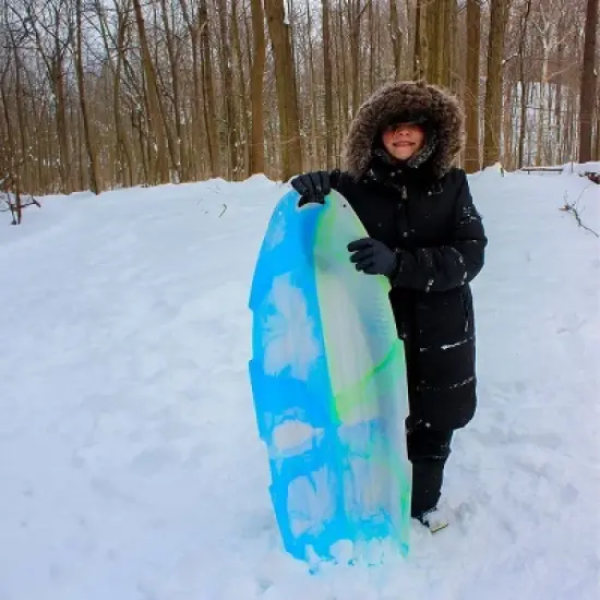 Emsco ESP 48" Day Glow Sno Cruiser Toboggan TwoRider Sled - Neon Tie-Dye image {3}