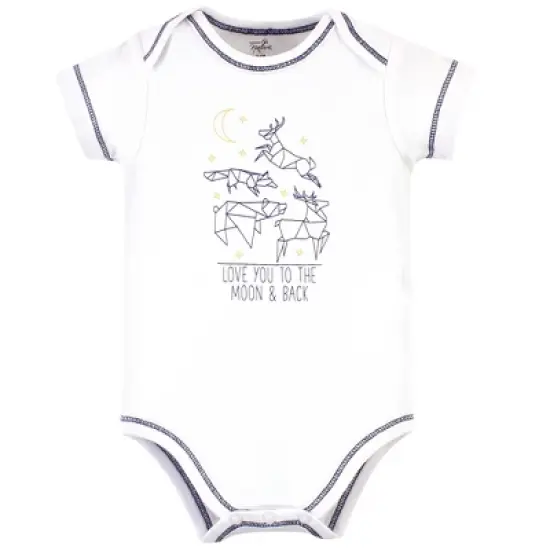 Touched by Nature Baby Boy Organic Cotton Bodysuits 5pk, Constellation image {5}