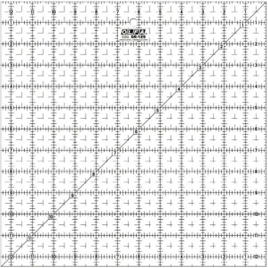 OLFA Frosted Advantage Non-Slip Ruler "The Standard"-12-1/2"X12-1/2" image {1}