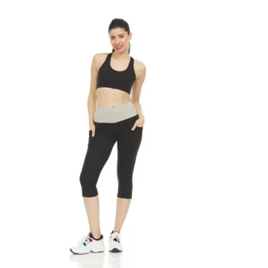 Infinite Basics Women's High Waist Tummy Control Yoga  Super Comfy Legging Capris - Great For Working Out, Hanging  Around the House & Sleep image {6}