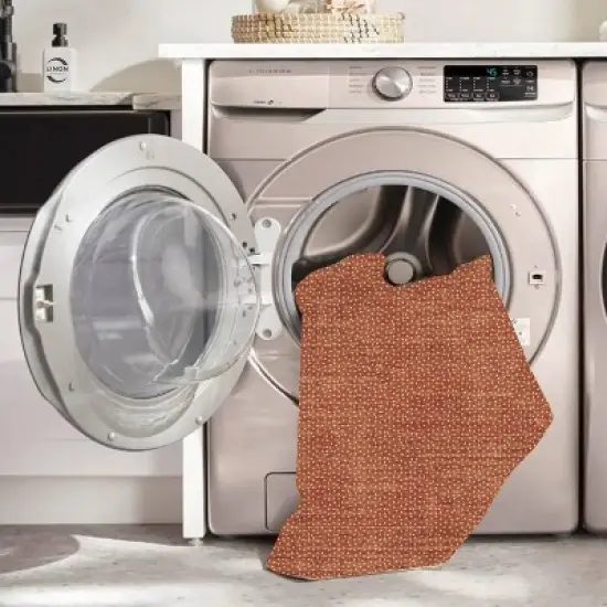 Tawney Washable Outdoor Rug Orange/Ivory - Linon image {7}