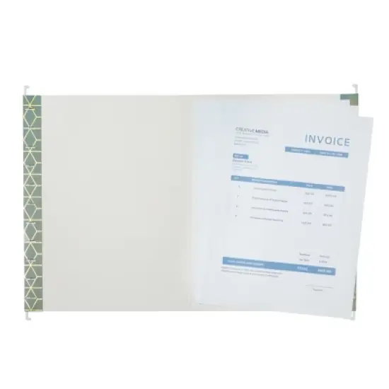 Paper Junkie 12 Pack Decorative Hanging File Folders with 1/5 Tab, Gold Foil Geometric Design, 3 Colors, 11.75 x 9 In image {2}