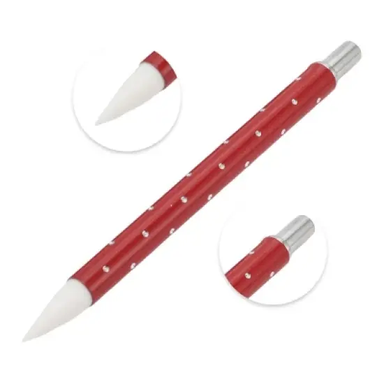 Unique Bargains Single Head Nail Painting Brushes Set Blue Black 5 Pcs image {2}